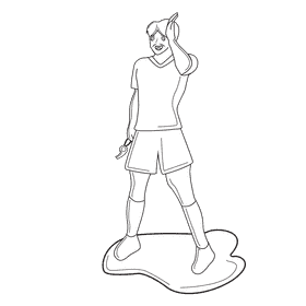 Rugby Referee black and white clipart