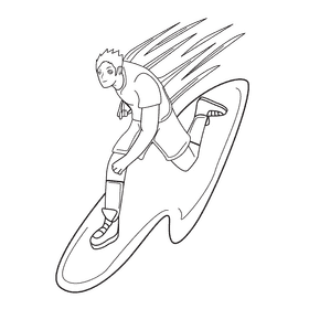 Rugby Run Score black and white clipart