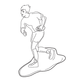 Rugby Save Ball black and white clipart