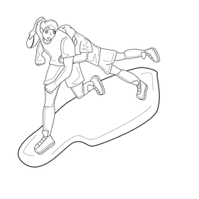 Rugby Tackle black and white clipart