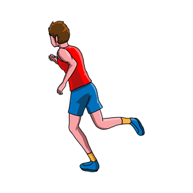Runner From Back clipart