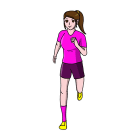 Runner Happy clipart