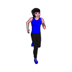 Runner Serious clipart