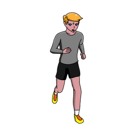 Runner Tired clipart