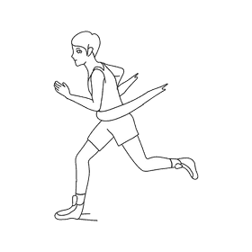 Runner Winner black and white clipart