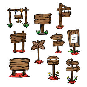 Sign Wood vector