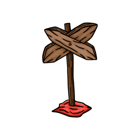 Sign Wood Cross clipart