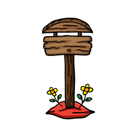 Sign Wood Decoration clipart