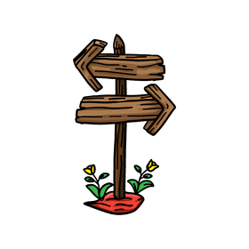 Sign Wood Double Arrow clipart