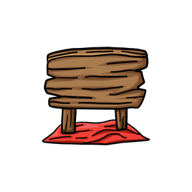 Sign Wood Large clipart