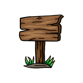 Sign Wood Single clipart