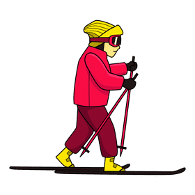 Skiing Cross Country clipart