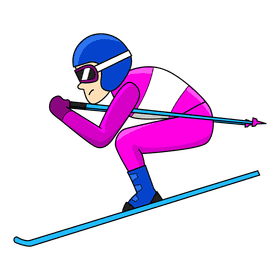 Skiing Downhill clipart