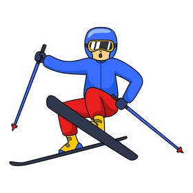 Skiing Fall clipart
