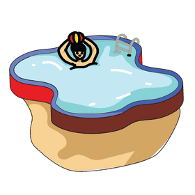 Swimming pool ball clipart