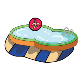 Swimming pool bubble clipart