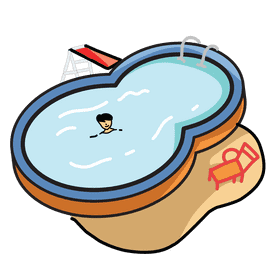 Swimming pool stay clipart