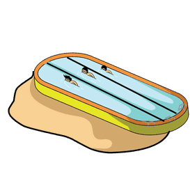 Swimming pool swim race clipart