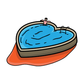 Swimming pool Heart Pool clipart