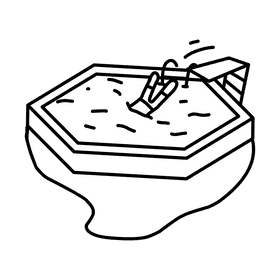 Swimming pool Jump black and white clipart