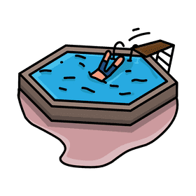 Swimming pool Jump clipart