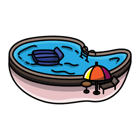 Swimming pool Poolbed clipart