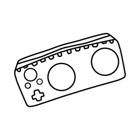 Xbox Adaptive black and white clipart
