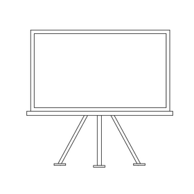 Whiteboard drawing black and white clipart