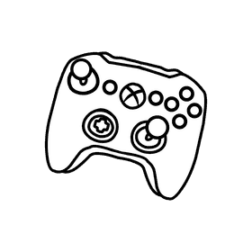 Xbox black and white clipart