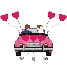 Wedding car clipart