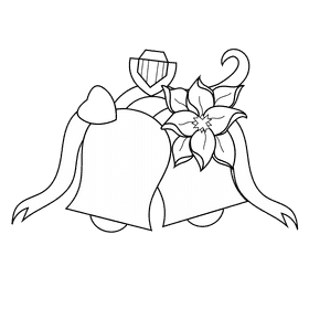 Bell black and white clipart