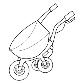 Wheelbarrow red black and white clipart