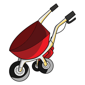 Wheelbarrow red clipart