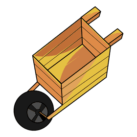 Wheelbarrow wood clipart