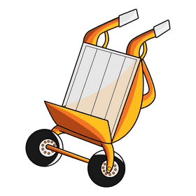 Wheelbarrow orange clipart