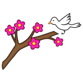 Cherry blossom Bird clipart