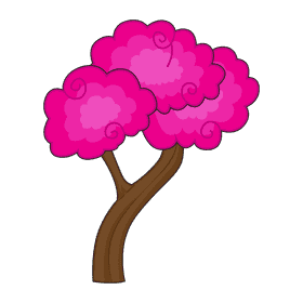 Cherry blossom Cute Tree clipart