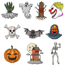 Creepy set vector