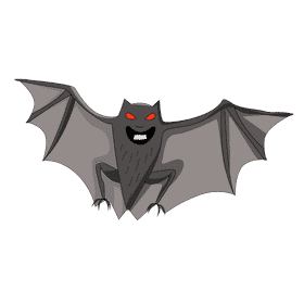 Creepy bat clipart