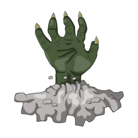 Creepy hand clipart