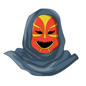 Creepy masked man clipart