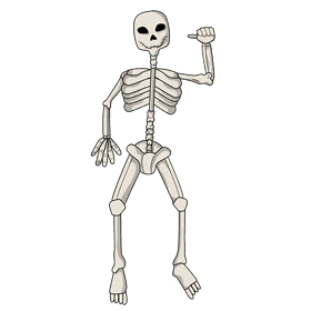 Creepy skull clipart