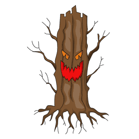 Creepy tree clipart