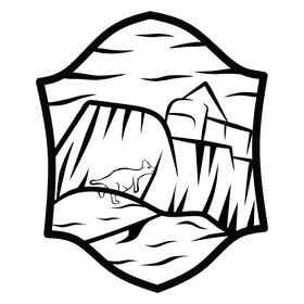 Desert kangaroo black and white clipart