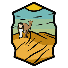 Desert man clipart