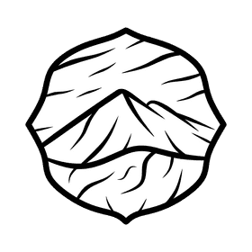 Desert mountain black and white clipart