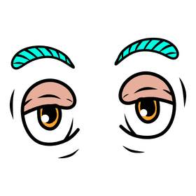 Eyes Cartoon Bored clipart