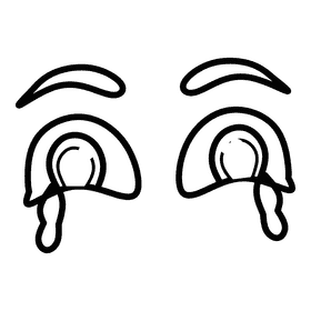 Eyes Cartoon Laugh black and white clipart