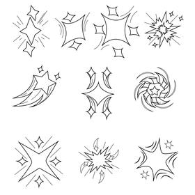 Glitter set black and white vector