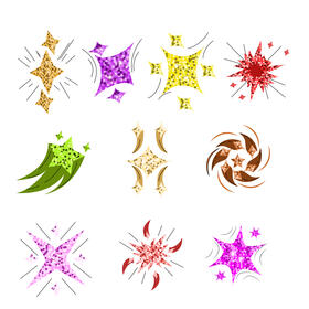 Glitter set vector